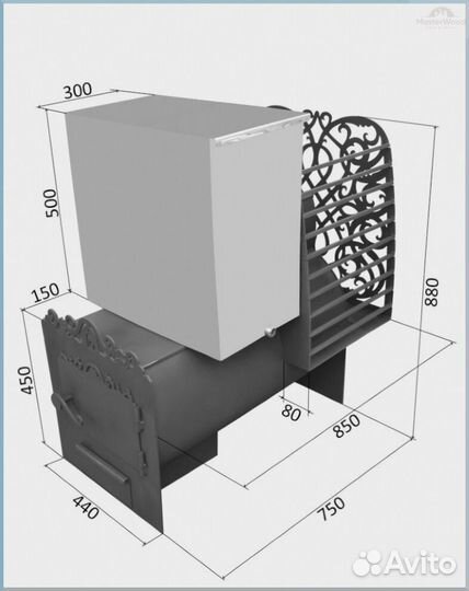 Печь банная Горизонтальная-426