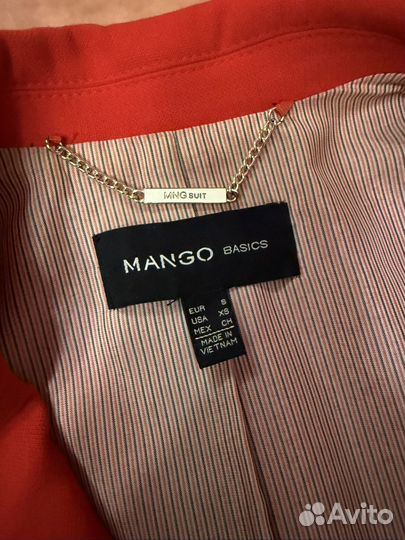 Пиджак женский mango красный s