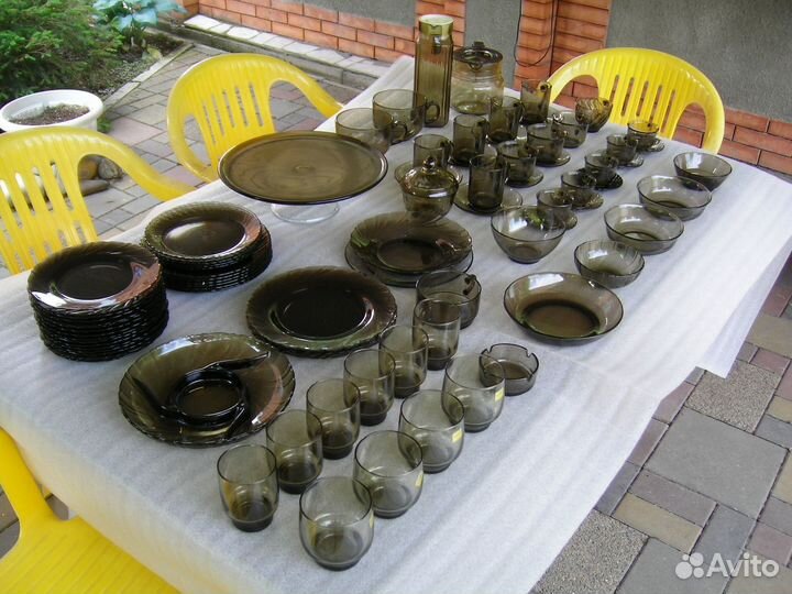 Посуда Luminarc, Франция, темное стекло