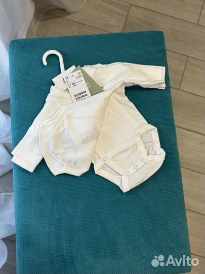 Боди с длинным рукавом 2шт H&M 50р