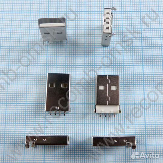 Разъем USB тип A розетка горизонтальная - PJ88M