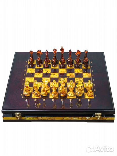 Шахматы янтарные арт.103