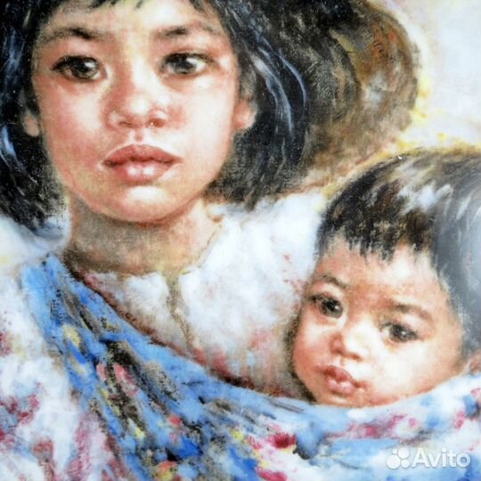 Тарелка Сестринская любовь Фарфор деколь 1984