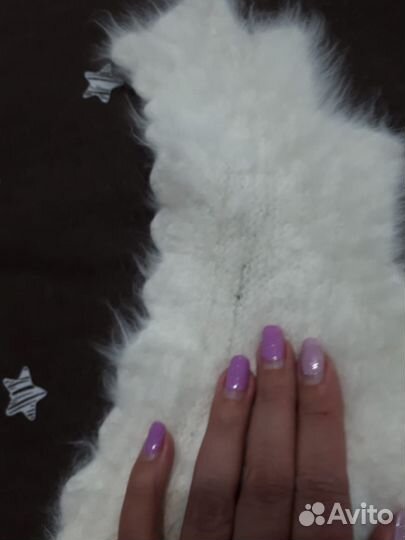 Платок из пуха кролика белый