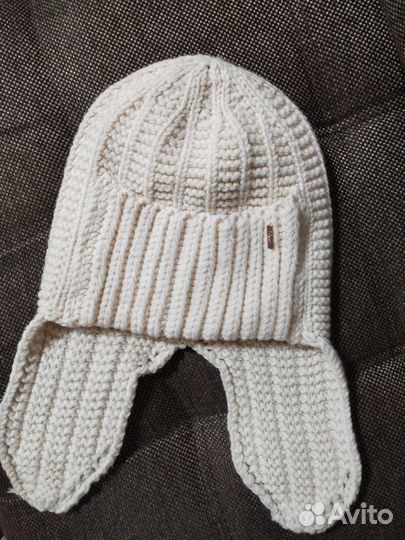 Шапка ушанка женская вязаная