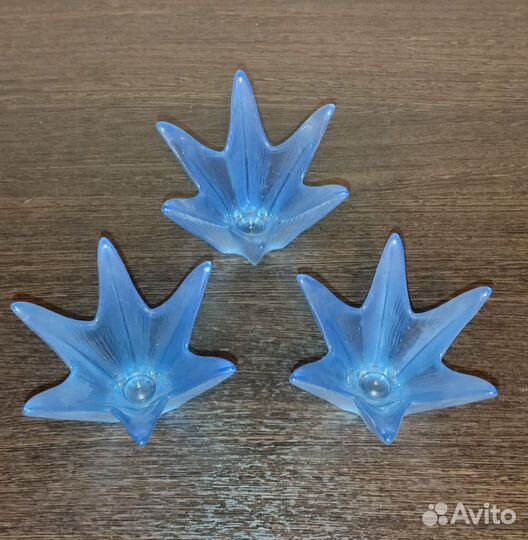 Подсвечники Лилия гусь хрустальный