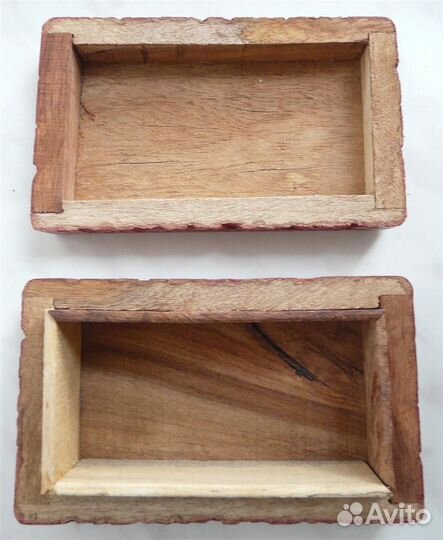 Шкатулка Деревянная Резная Съёмная Крышка 13x8 см