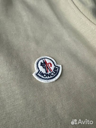 Зип худи Moncler бежевый мужской