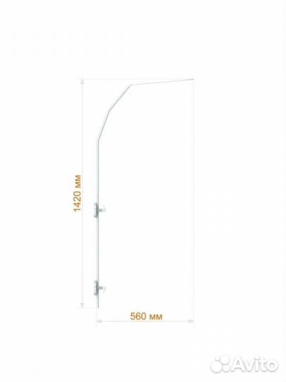 Балдахин с держателем белый