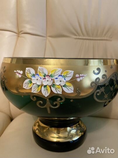 Фруктовница, ваза богемия лепка Чехия