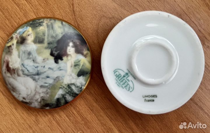 Винтажная фарфоровая шкатулка. Limoge