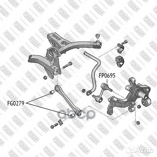 Сайлентблок рычага зад прав/лев VW Golf -08