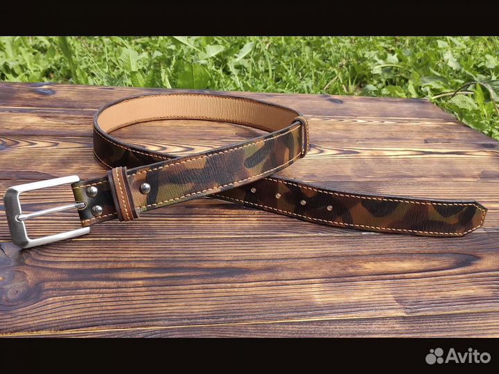 Ремень из натуральной кожи. Ручная работа