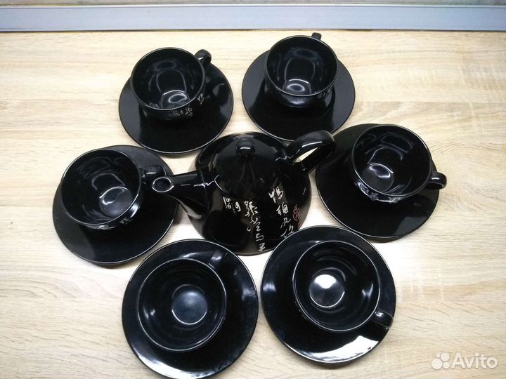 Чайный сервиз mitsui 15 предмет керамика иероглифы