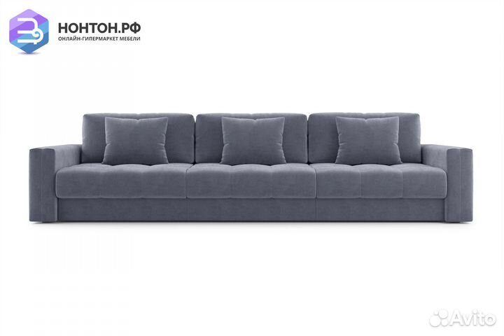 Диван тик-так Монарх 3-х местный темно-серый