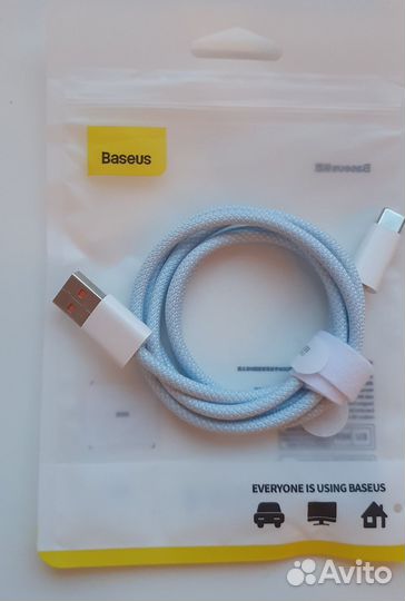 Зарядный кабель Baseus, USB Type-C, 100 Вт, 1м