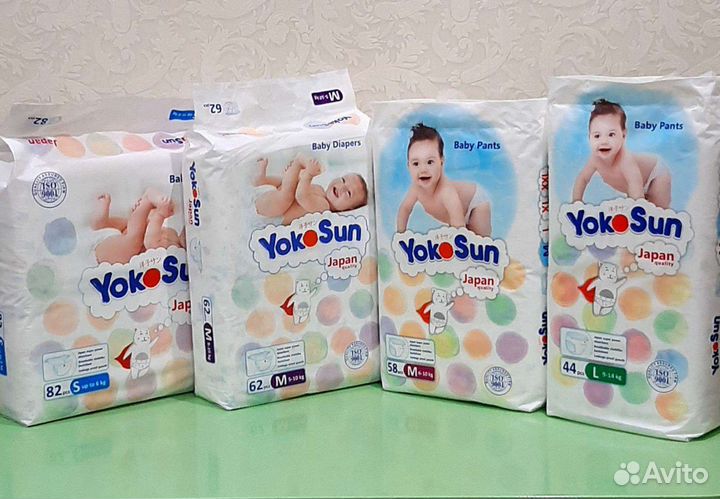 Подгузники и трусики YokoSun #S, M, L, XL