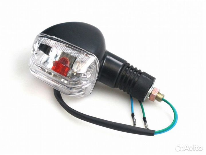 Указатель поворота (BF-15) Мопед белое стекло квад