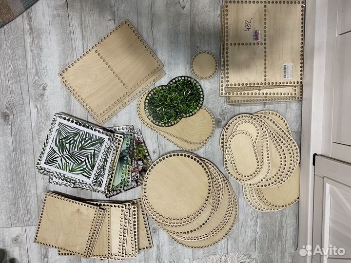 Донышко для корзины, люльки, деревянное, с принтом