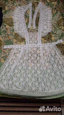 Белый школьный фартук