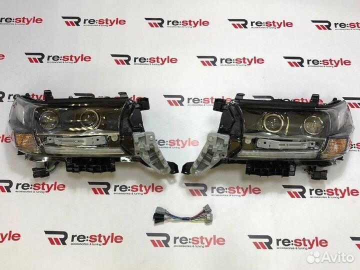 Фары Toyota Land Cruiser 200 с16г Темные R1996