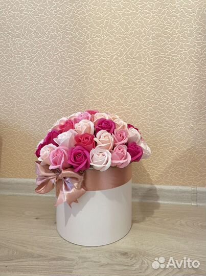 Букет 55 шт мыльных роз