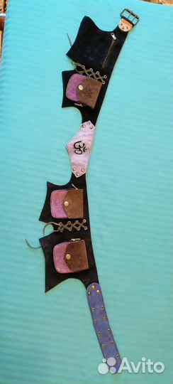 Ремень женский средневековый многокарманный