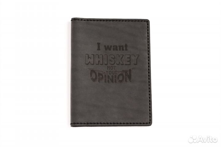 Кожаная обложка для паспорта с гравировкой