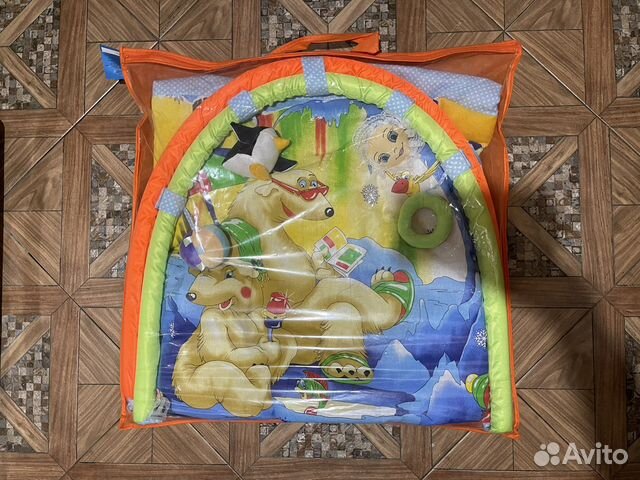 Развивающий коврик новый + вожжи новые
