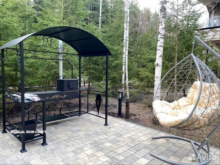 Мангал с крышей