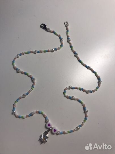 Колье чокер из бисера 23 см