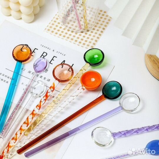 Ложка стеклянная десертная подарок