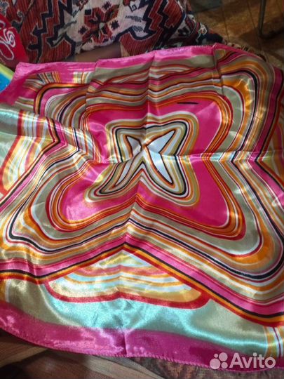 Платок шейный женский, 50 на 50 см полиэстер