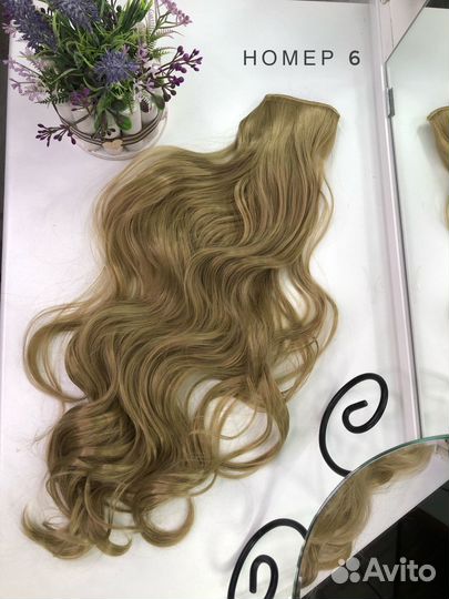 Волосы на заколках. Цвета в ассортименте