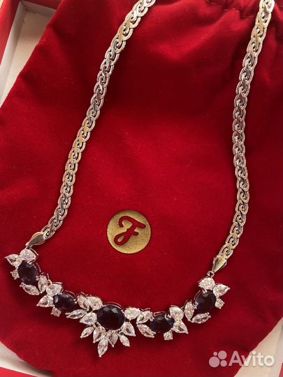 Колье Florange с золотым напылением и аметистами