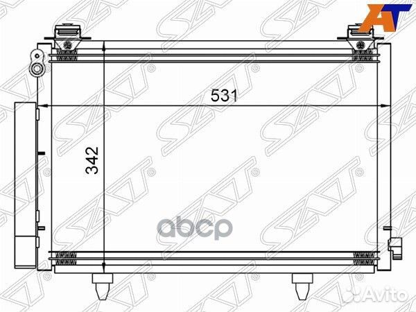 Радиатор кондиционера Toyota Vitz 99-20 / bB 00-05