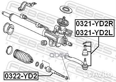 Тяга рулевая перед прав лев Febest