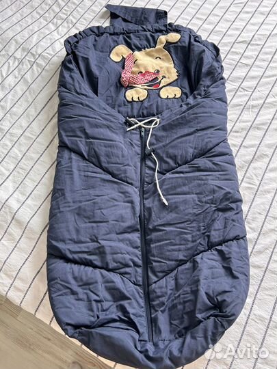 Теплый конверт в коляску на синтепоне