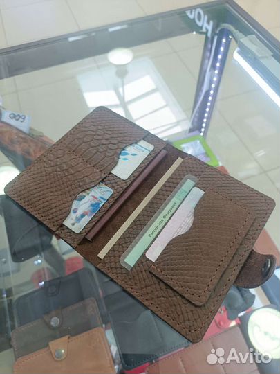 Обложка для автодокументов натуральная кожа