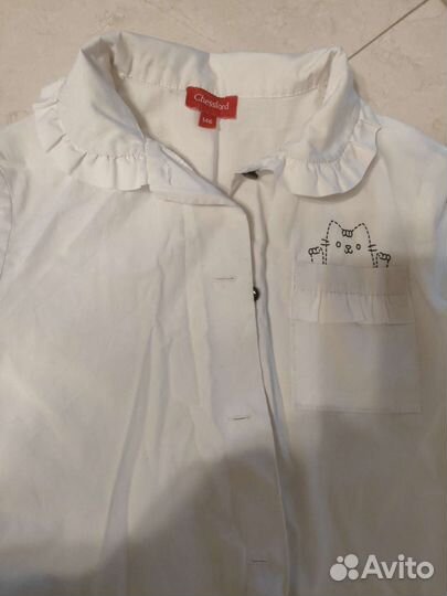 Рубашка школьная 140 девочки