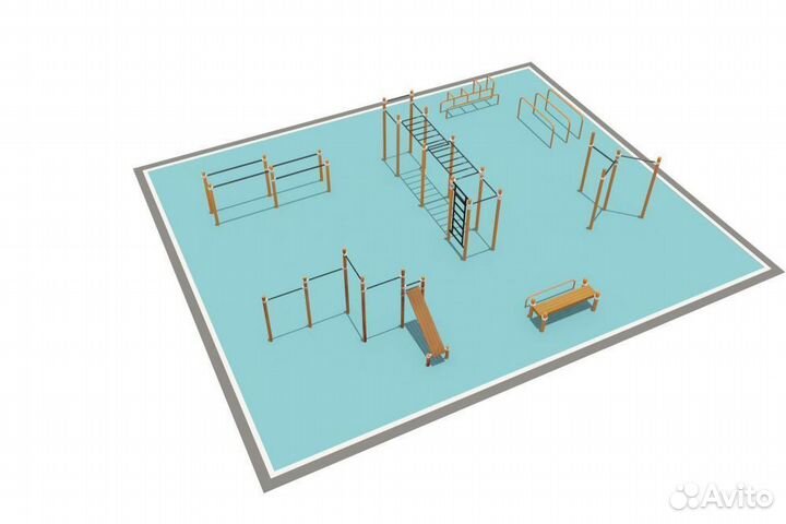 Районная площадка для Воркаут и WRK Pioner A16481