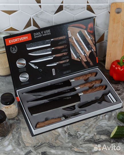 Набор кухонных ножей в подарочной упаковке