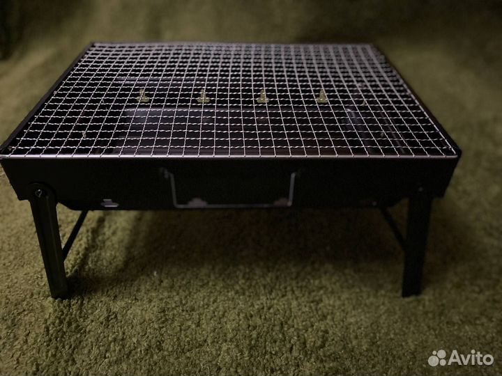 Мангал барбекю складной с решеткой и ручкой