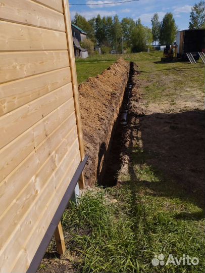 Услуги мини экскаватора. Мини трактор аренда