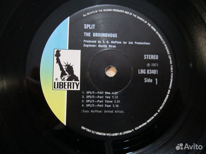 Groundhogs Split 1971 UK Liberty 1 press m-m