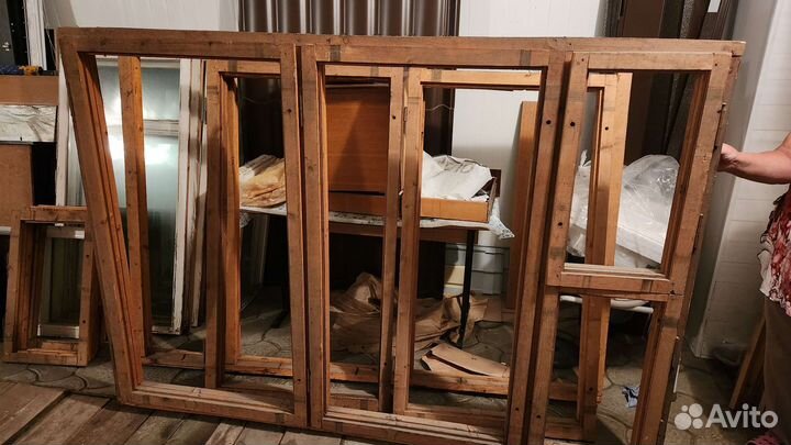 Деревянная оконная рама бу