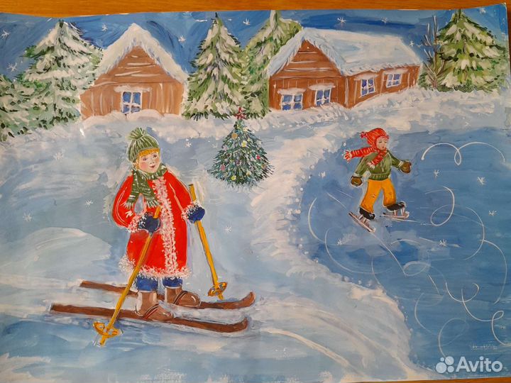 Рисунок Спорт.новогод. Море, Семья вел-дахДост Ле