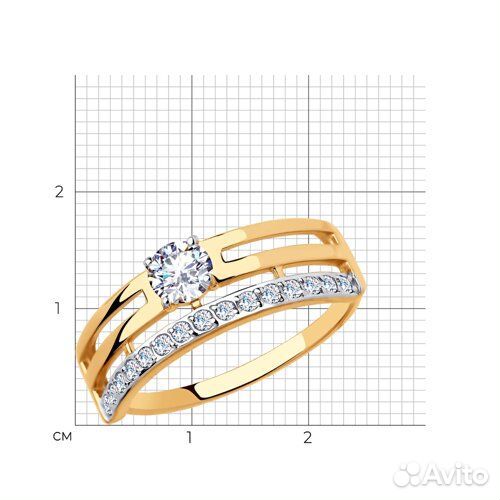 Кольцо Diamant из золота, 51-110-00305-1, р.18,5