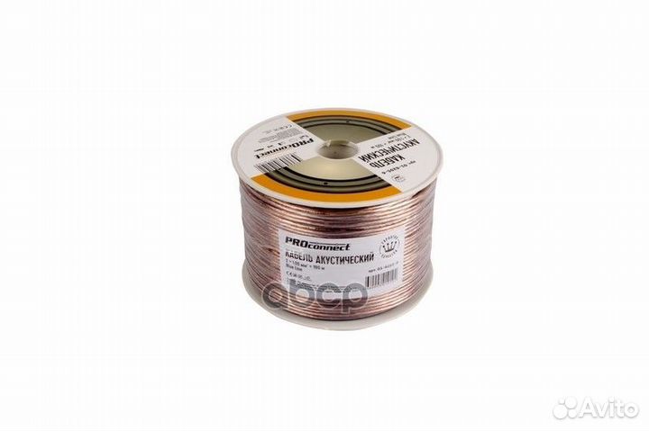 Кабель акустический 2х1.0мм2 proconnect прозрач