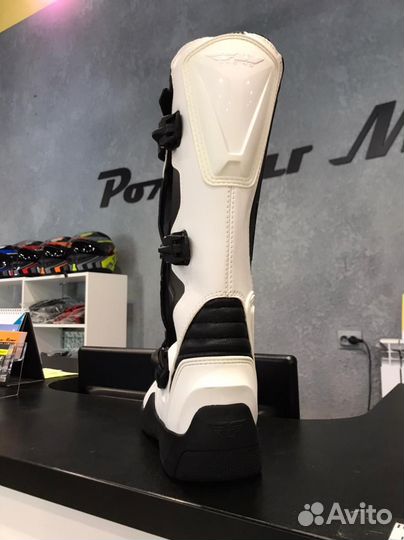 Мотоботы FLY racing maverik (2019) белый/черный